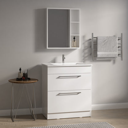 Rubix Floor Standing Vanity 750 Double Drawers