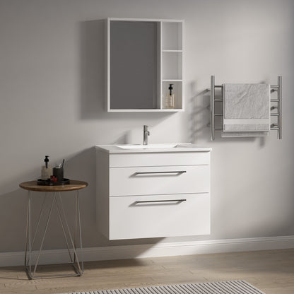 Rubix Wall Hung Vanity 750 Double Drawers