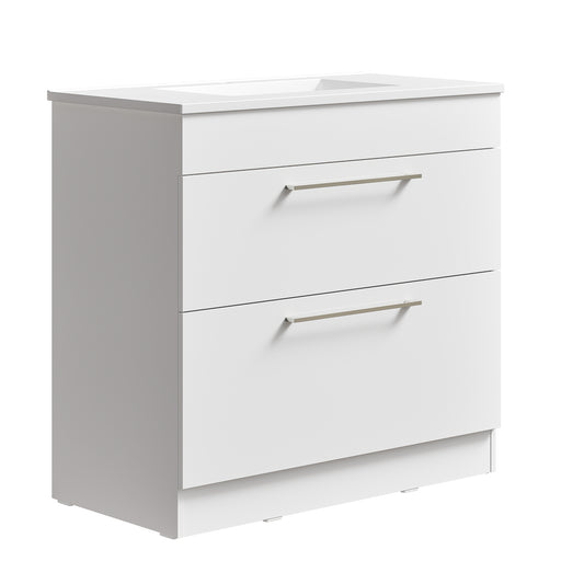 Rubix Floor Standing Vanity 900 Double Drawers