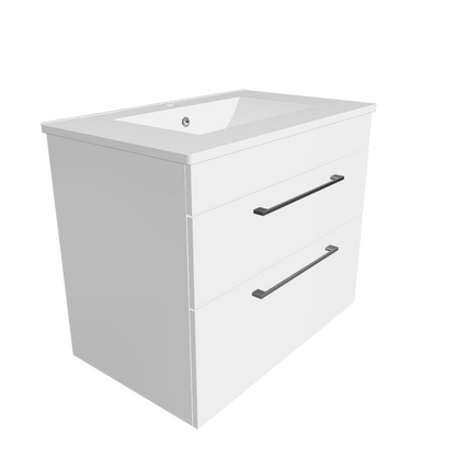 Rubix Wall Hung Vanity 750 Double Drawers