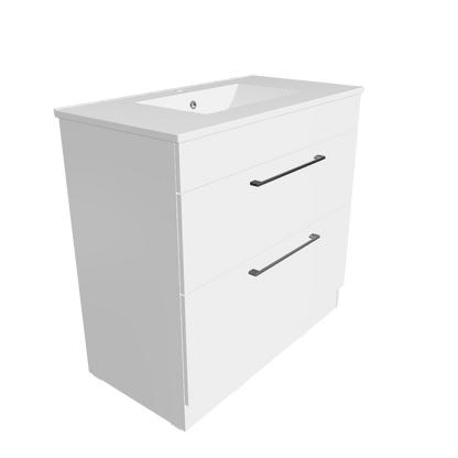 Rubix Floor Standing Vanity 900 Double Drawers